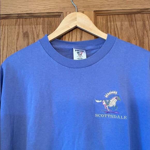 POLAR GRAPHICS Vintage 90s Y2K Southwest Embroidered Scottsdale AZ Graphic Tee - Picture 4 of 9